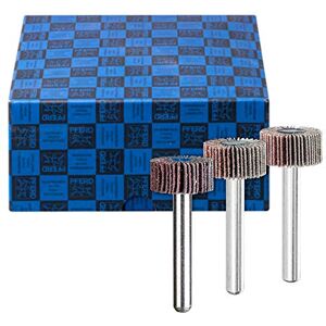 PFERD Zestaw szlifierek wachlarzowych F, 3-częściowy korund Ø 60 x 30 mm trzpień ø 6 mm A60, 80, 120 44498005 – do szlifowania końcowego i wykończenia PFERD Zestaw szlifierek wachlarzowych F, 3-częściowy korund Ø 60 x 30 mm trzpień ø 6 mm A60, 80, 120 44498005 – do szlifowania końcowego i wykończenia