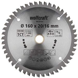 wolfcraft 6620000 ręczna tarcza do piły tarczowej HM seria liliowa nowa 48 zębów ø160 x 20/16 wolfcraft 6620000 ręczna tarcza do piły tarczowej HM seria liliowa nowa 48 zębów ø160 x 20/16