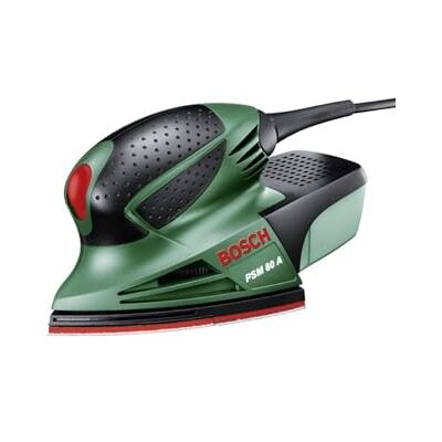 Bosch Home and Garden szlifierka wielofunkcyjna PSM 80 A, 3 arkusze szlifierskie RedWood, walizka (80 W, liczba drgań 20 000 min-1, powierzchnia szlifowania 104 cm²) Bosch Home and Garden szlifierka wielofunkcyjna PSM 80 A, 3 arkusze szlifierskie RedWood, walizka (80 W, liczba drgań 20 000 min-1, powierzchnia szlifowania 104 cm²)