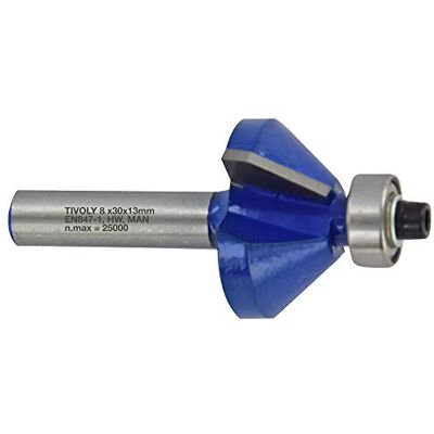 Tivoly XT60642067806 Frez - Zaokrąglanie krawędzi, Prowadnica, 32mm, Niebieski Tivoly XT60642067806 Frez - Zaokrąglanie krawędzi, Prowadnica, 32mm, Niebieski