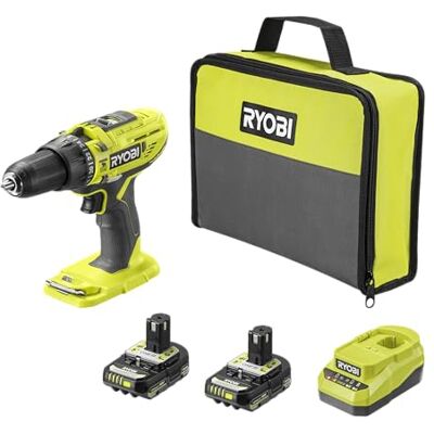 RYOBI Wiertarka udarowa 18 V ONE+ R18PD32-2C20SP, w zestawie 2 x baterie 2,0 Ah i ładowarka RYOBI Wiertarka udarowa 18 V ONE+ R18PD32-2C20SP, w zestawie 2 x baterie 2,0 Ah i ładowarka