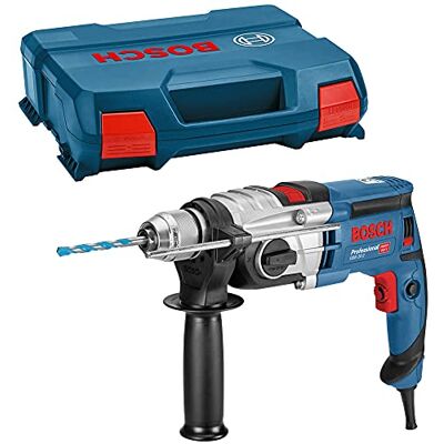 Bosch : wiertarka udarowa GSB 20-2 (850 W, prędkość obrotowa bez obciążenia 3 000 min–1, zestaw osprzętu, walizka L-Case) Bosch : wiertarka udarowa GSB 20-2 (850 W, prędkość obrotowa bez obciążenia 3 000 min–1, zestaw osprzętu, walizka L-Case)
