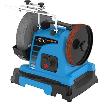 Güde Zestaw szlifierek na mokro GNS 250 VS (150 W, silnik indukcyjny, kamień szlifierski z korundu szlachetnego Ø 250 mm/220 K, tarcza do ściągania skóry, nadaje się do stali narzędziowej powyżej 60 Güde Zestaw szlifierek na mokro GNS 250 VS (150 W, silnik indukcyjny, kamień szlifierski z korundu szlachetnego Ø 250 mm/220 K, tarcza do ściągania skóry, nadaje się do stali narzędziowej powyżej 60