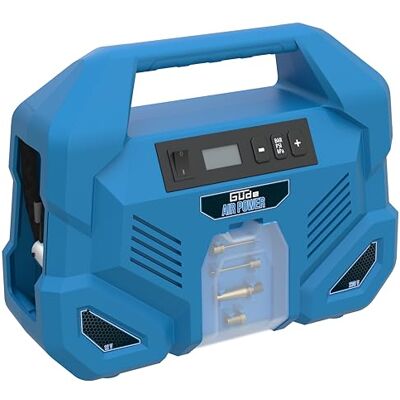 Güde Sprężarka Airpower Dual Drive 12/230 V/5-częściowa (150 W, maks. 8 bar, 20 l/min eff. Ilość w dostawie, nie zawiera oleju i konserwacji, przyłącze 12 V i 230 V, wyświetlacz LCD, wąż sprężonego Güde Sprężarka Airpower Dual Drive 12/230 V/5-częściowa (150 W, maks. 8 bar, 20 l/min eff. Ilość w dostawie, nie zawiera oleju i konserwacji, przyłącze 12 V i 230 V, wyświetlacz LCD, wąż sprężonego