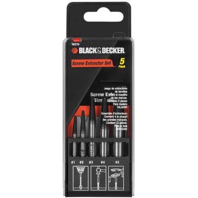 Black & Decker 16270 zestaw do wyciągania śrub, 5-częściowy Black & Decker 16270 zestaw do wyciągania śrub, 5-częściowy