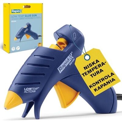 Rapid Pistolet niskotemperaturowy do klejenia EG130 do rękodzieła i użytku domowego 130°C do materiałów wrażliwych Owalne wkłady klejowe 9mm Wydajność 80g/h Zintegrowana podstawka (5001705) Rapid Pistolet niskotemperaturowy do klejenia EG130 do rękodzieła i użytku domowego 130°C do materiałów wrażliwych Owalne wkłady klejowe 9mm Wydajność 80g/h Zintegrowana podstawka (5001705)