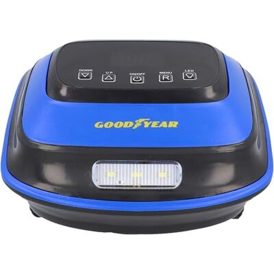 Goodyear Sprężarka akumulatorowa 10 bar – mobilna sprężarka powietrza do opon osobowych i pojazdów użytkowych, światło robocze LED, automatyczne wyłączanie, 22 l/min, ładowanie akumulatora USB Goodyear Sprężarka akumulatorowa 10 bar – mobilna sprężarka powietrza do opon osobowych i pojazdów użytkowych, światło robocze LED, automatyczne wyłączanie, 22 l/min, ładowanie akumulatora USB