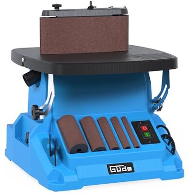 Güde Szlifierka taśmowa wrzecionowa GSBSM 500 (230 V, 500 W, prędkość obrotowa wrzeciona 2000 min-1, 8 m/s, oscylacja, urządzenie 2 w 1, przezbrojenie bez użycia narzędzi, stół regulowany 0-45°, w Güde Szlifierka taśmowa wrzecionowa GSBSM 500 (230 V, 500 W, prędkość obrotowa wrzeciona 2000 min-1, 8 m/s, oscylacja, urządzenie 2 w 1, przezbrojenie bez użycia narzędzi, stół regulowany 0-45°, w