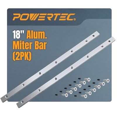 POWERTEC 71518-P2 18-calowy przyrząd do cięcia ukośnego i drążek mocujący do każdego standardowego 3/10.2 cm x 3/20.3 cm szczelina ukośna/sanki poprzeczne, obróbka drewna, stół router, piła taśmowa, POWERTEC 71518-P2 18-calowy przyrząd do cięcia ukośnego i drążek mocujący do każdego standardowego 3/10.2 cm x 3/20.3 cm szczelina ukośna/sanki poprzeczne, obróbka drewna, stół router, piła taśmowa,