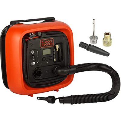 Black & Decker Kompresor-sprężarka, zasilanie poprzez złącze 12V, 11 Bar, ASI400-XJ Black & Decker Kompresor-sprężarka, zasilanie poprzez złącze 12V, 11 Bar, ASI400-XJ