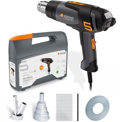 Steinel Opalarka HM 2320 E, w zestawie dysze i materiały eksploatacyjne, 2300 W, temperatura 80°–650°C, grzałka ceramiczna, tryb ECO Steinel Opalarka HM 2320 E, w zestawie dysze i materiały eksploatacyjne, 2300 W, temperatura 80°–650°C, grzałka ceramiczna, tryb ECO