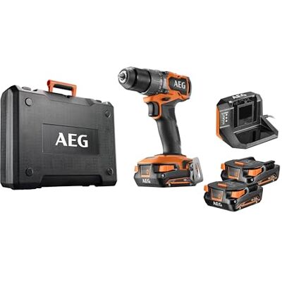 AEG Wiertarka udarowa 18V PRO18V Subcompact bezszczotkowa 65 Nm Metalowy uchwyt 13 mm Kompaktowe narzędzie budowlane 2 baterie 2Ah i ładowarka BSB18SBL2-202C AEG Wiertarka udarowa 18V PRO18V Subcompact bezszczotkowa 65 Nm Metalowy uchwyt 13 mm Kompaktowe narzędzie budowlane 2 baterie 2Ah i ładowarka BSB18SBL2-202C