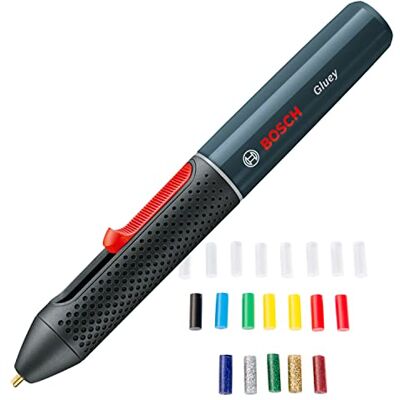 Bosch Akumulatorowe urządzenie do klejenia Gluey Smoky Grey (20 wkładów do klejenia na gorąco, opakowanie kartonowe, kolor nasadki: szary) Bosch Akumulatorowe urządzenie do klejenia Gluey Smoky Grey (20 wkładów do klejenia na gorąco, opakowanie kartonowe, kolor nasadki: szary)