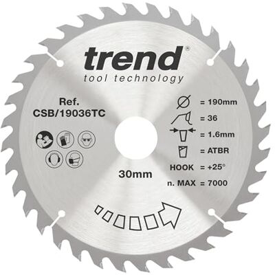 Trend CraftPro TCT Bezprzewodowa Cienka Kerf Tarczka - Drewno Trend CraftPro TCT Bezprzewodowa Cienka Kerf Tarczka - Drewno