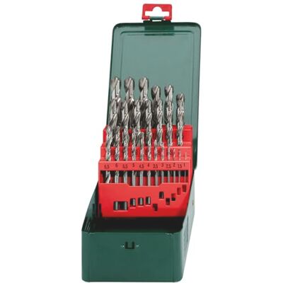 Metabo kaseta wierteł HSS-G SP – 627154000 – Do wszechstronnej obróbki stali, metalu i tworzyw sztucznych – Zestaw 25-częściowy Metabo kaseta wierteł HSS-G SP – 627154000 – Do wszechstronnej obróbki stali, metalu i tworzyw sztucznych – Zestaw 25-częściowy