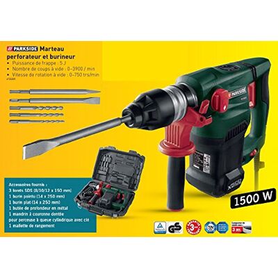 Parkside - PBH 1500 B2 - 1500W - 5J - Wiertarka udarowa Parkside - PBH 1500 B2 - 1500W - 5J - Wiertarka udarowa