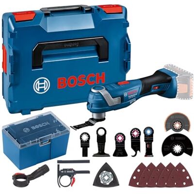 Bosch System 18 V Multi-Cutter GOP 18V-34 (kontrola wibracji, w zestawie kilka brzeszczotów, 1 x płyta szlifierska, 5 x tarcza szlifierska, 5 x akcesoria, L-BOXX, bez akumulatora / Bosch System 18 V Multi-Cutter GOP 18V-34 (kontrola wibracji, w zestawie kilka brzeszczotów, 1 x płyta szlifierska, 5 x tarcza szlifierska, 5 x akcesoria, L-BOXX, bez akumulatora /