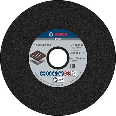 Talerz szlifierski do metalu Bosch 1608600069 - 125mm, ziarnistość 24 - Ciężka praca Talerz szlifierski do metalu Bosch 1608600069 - 125mm, ziarnistość 24 - Ciężka praca