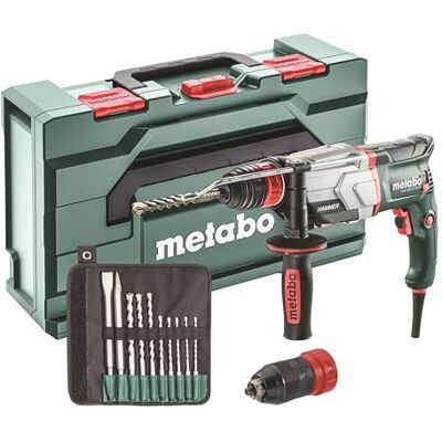 Metabo Multihammer Uhe 2660-2 Quick Set Ekstremalnie Wytrzymały do Intensywnego Użytkowania w Zestawie Zestaw Wierteł Sds-Plus (10-Częściowy) i Walizką 600697510 Metabo Multihammer Uhe 2660-2 Quick Set Ekstremalnie Wytrzymały do Intensywnego Użytkowania w Zestawie Zestaw Wierteł Sds-Plus (10-Częściowy) i Walizką 600697510