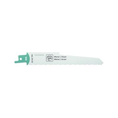 Fein Brzeszczot do piły szablastej BIM 130 T88 / 10 MS (długość cięcia 130 mm, TPI 8/10, maks. grubość materiału 4 mm, do metalu od 4 do 12 mm, ząbkowane zęby, brzeszczot piły) 31324000451 Fein Brzeszczot do piły szablastej BIM 130 T88 / 10 MS (długość cięcia 130 mm, TPI 8/10, maks. grubość materiału 4 mm, do metalu od 4 do 12 mm, ząbkowane zęby, brzeszczot piły) 31324000451