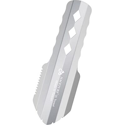 732064322513 NACETURE Ultralekka kielnia do plecaka, aluminiowa łopata, małe narzędzie wielofunkcyjne z dłuższym uchwytem, niezbędna do wędrówek, kempingu i toreb survivalowych (srebrna) 732064322513 NACETURE Ultralekka kielnia do plecaka, aluminiowa łopata, małe narzędzie wielofunkcyjne z dłuższym uchwytem, niezbędna do wędrówek, kempingu i toreb survivalowych (srebrna)