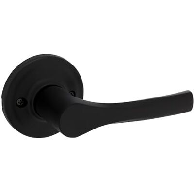 Kwikset Henley Jednostronna dźwignia do drzwi, odwracalny, nieobracający się uchwyt do pchania/ciągnięcia, do spiżarni, szafy i drzwi francuskich, z ochroną przed mikrobami, w kolorze matowej czerni Kwikset Henley Jednostronna dźwignia do drzwi, odwracalny, nieobracający się uchwyt do pchania/ciągnięcia, do spiżarni, szafy i drzwi francuskich, z ochroną przed mikrobami, w kolorze matowej czerni