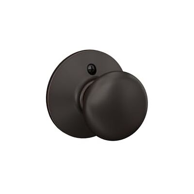 SCHLAGE F170PLY716 F170 Plymouth dekoracyjna okrągła klamka do drzwi, średnica 2-1/8" X 2-5/16" D, postarzany brąz, standardowy SCHLAGE F170PLY716 F170 Plymouth dekoracyjna okrągła klamka do drzwi, średnica 2-1/8" X 2-5/16" D, postarzany brąz, standardowy