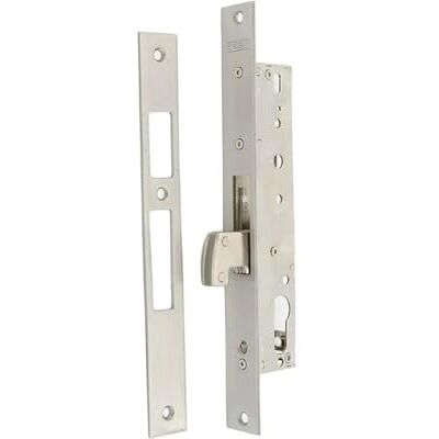 tesa 2240 Zamek Wpuszczany do Profili Metalowych, Rozstaw 20 mm, Wykończenie szary/inox, do Profili Aluminiowych i Stalowych, Odwracalna Zapadka i Łatwy Montaż tesa 2240 Zamek Wpuszczany do Profili Metalowych, Rozstaw 20 mm, Wykończenie szary/inox, do Profili Aluminiowych i Stalowych, Odwracalna Zapadka i Łatwy Montaż