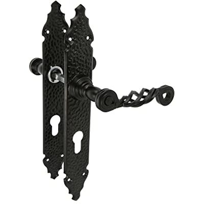Amig Zestaw uchwytów Płyta młotkowa 280 x 45 mm Piłka nożna do 72 mm Idealny do zwiększenia prywatności pobytu Stalowa płyta i uchwyt Zamak Black Amig Zestaw uchwytów Płyta młotkowa 280 x 45 mm Piłka nożna do 72 mm Idealny do zwiększenia prywatności pobytu Stalowa płyta i uchwyt Zamak Black