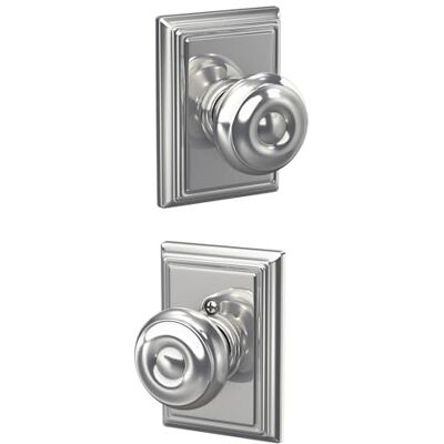 SCHLAGE F10GEO625ADD Addison Collection gruzińska gałka przejściowa, jasny chrom SCHLAGE F10GEO625ADD Addison Collection gruzińska gałka przejściowa, jasny chrom