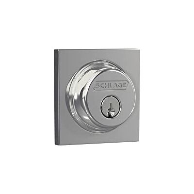 SCHLAGE Lock Company B60 N COL 625 Single Cylinder Deadbolt, Bright Chrome SCHLAGE Lock Company B60 N COL 625 Single Cylinder Deadbolt, Bright Chrome