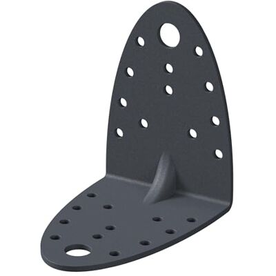 Alberts 842949 łącznik kątowy do dużych obciążeń, z rowkiem, szary Alberts 842949 łącznik kątowy do dużych obciążeń, z rowkiem, szary