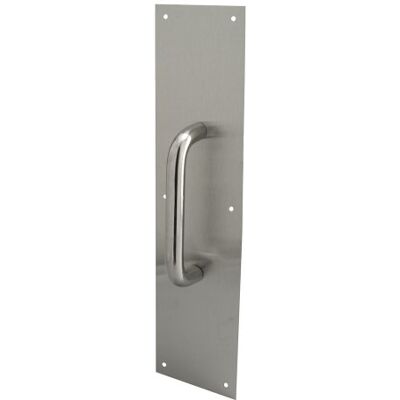PRiME J 4643 płytka do drzwi z okrągłym uchwytem, 10 cm x 40 cm, stal nierdzewna PRiME J 4643 płytka do drzwi z okrągłym uchwytem, 10 cm x 40 cm, stal nierdzewna