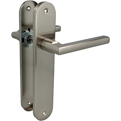 Amig Zestaw uchwytów ze stalową płytą do drzwi Mod. MAI PB 240 x 45 mm Kwadratowe 8 mm Elegancki i prosty design Bez dziurki od klucza Aluminium szczotkowany nikiel Amig Zestaw uchwytów ze stalową płytą do drzwi Mod. MAI PB 240 x 45 mm Kwadratowe 8 mm Elegancki i prosty design Bez dziurki od klucza Aluminium szczotkowany nikiel