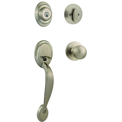 Kwikset 96870-090 Dakota pojedynczy cylindrowy zestaw klamek z pokrętłem polo z kluczem SmartKey z satynowym niklem (metal) Kwikset 96870-090 Dakota pojedynczy cylindrowy zestaw klamek z pokrętłem polo z kluczem SmartKey z satynowym niklem (metal)