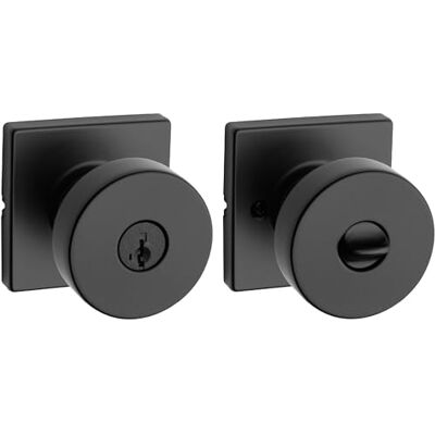 Kwikset 97402-854 Pismo klucz gałka do drzwi wejściowych z zabezpieczeniem SmartKey, okrągła, żelazna czerń Kwikset 97402-854 Pismo klucz gałka do drzwi wejściowych z zabezpieczeniem SmartKey, okrągła, żelazna czerń