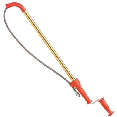 RIDGID 59802 K-6 DH Ślimak toaletowy, 6-stopowy wąż ślimakowy do toalety z głowicą opadającą do czyszczenia zatkanych toalet z twardymi kątami, stal nierdzewna, czerwony RIDGID 59802 K-6 DH Ślimak toaletowy, 6-stopowy wąż ślimakowy do toalety z głowicą opadającą do czyszczenia zatkanych toalet z twardymi kątami, stal nierdzewna, czerwony