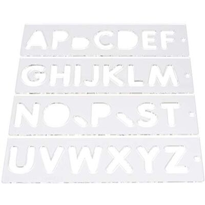 Trend Szablony frezowania liter Vogue uppercase do znaków Trend Szablony frezowania liter Vogue uppercase do znaków