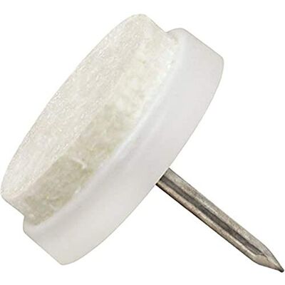 Adsamm FP-N-WH-20-32 FP-N-WH-20 32 x podkładki filcowe z gwoździami, białe, Ø 20 mm Adsamm FP-N-WH-20-32 FP-N-WH-20 32 x podkładki filcowe z gwoździami, białe, Ø 20 mm