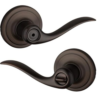 Kwikset Tustin Prywatna klamka do drzwi do sypialni i łazienki, z weneckiego brązu Kwikset Tustin Prywatna klamka do drzwi do sypialni i łazienki, z weneckiego brązu