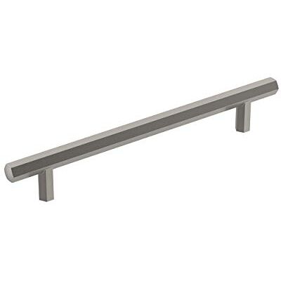 Amerock Cabinet Pull Satin Nickel 6-5/16 inch (160 mm) Center-to-Center Caliber 1 Pack Drawer Pull Cabinet Handle Cabinet Hardware Amerock Cabinet Pull Satin Nickel 6-5/16 inch (160 mm) Center-to-Center Caliber 1 Pack Drawer Pull Cabinet Handle Cabinet Hardware