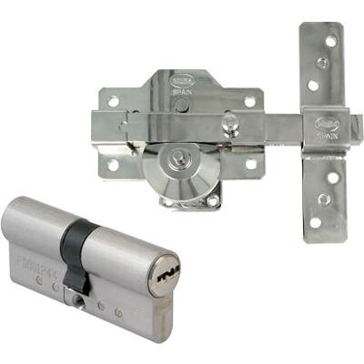 Amig Pakiet bezpieczeństwa z 1 zamkiem EPLUS i cylindrem 1000E pasujący chrom 35 x 35, chrom, 0 Amig Pakiet bezpieczeństwa z 1 zamkiem EPLUS i cylindrem 1000E pasujący chrom 35 x 35, chrom, 0