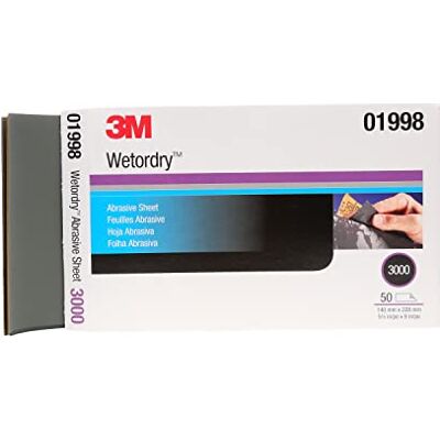 3M Wetordry 01998 Czarny arkusz ścierny (1998 3000 klasa 5 1/2 x 23 cm) 3M Wetordry 01998 Czarny arkusz ścierny (1998 3000 klasa 5 1/2 x 23 cm)
