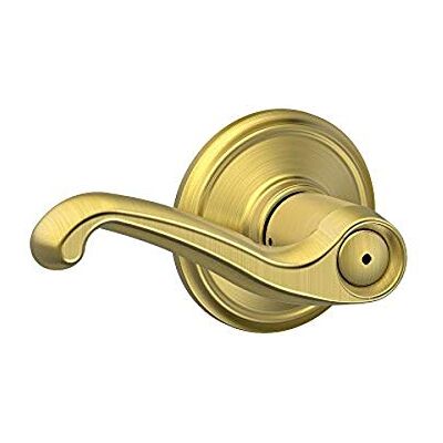 SCHLAGE F40 FLA 608 Flair Lever łóżko i wanna, satynowy mosiądz SCHLAGE F40 FLA 608 Flair Lever łóżko i wanna, satynowy mosiądz