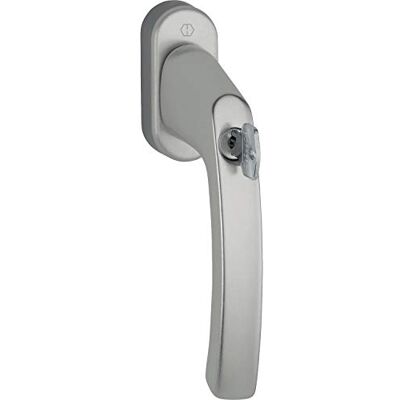 HOPPE 11780411 Fenstergriff LIèGE-Druckknopf-Schließzylinder, 7 x 40, Edelstahl-Effekt Lège uchwyt na okno cylinder z zamkiem na guzik 7 x 40 efekt ze stali nierdzewnej, W120 x L96 HOPPE 11780411 Fenstergriff LIèGE-Druckknopf-Schließzylinder, 7 x 40, Edelstahl-Effekt Lège uchwyt na okno cylinder z zamkiem na guzik 7 x 40 efekt ze stali nierdzewnej, W120 x L96