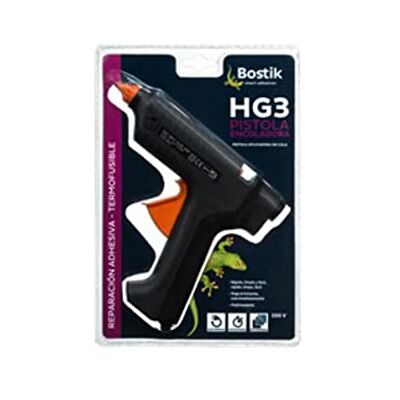 Bostik Pistolet do klejenia HG3 pistolet do klejenia na gorąco z prętami termotopliwymi, wielomateriałowy, elektroniczna kontrola temperatury, łatwe dozowanie, czyste i bezpieczne zastosowanie Bostik Pistolet do klejenia HG3 pistolet do klejenia na gorąco z prętami termotopliwymi, wielomateriałowy, elektroniczna kontrola temperatury, łatwe dozowanie, czyste i bezpieczne zastosowanie