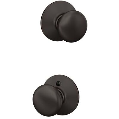 Schlage F10 Ply 716 16-080 Polerowany zestaw klamek do drzwi z brązu - Zestaw klamek Schlage F10 Ply 716 16-080 Polerowany zestaw klamek do drzwi z brązu - Zestaw klamek