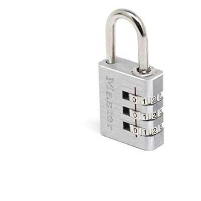 Master Lock 7620EURTCC 2 sztuki kłódki szyfrowane z aluminium, szare, 2 x 5,5 x 0,9 cm Master Lock 7620EURTCC 2 sztuki kłódki szyfrowane z aluminium, szare, 2 x 5,5 x 0,9 cm