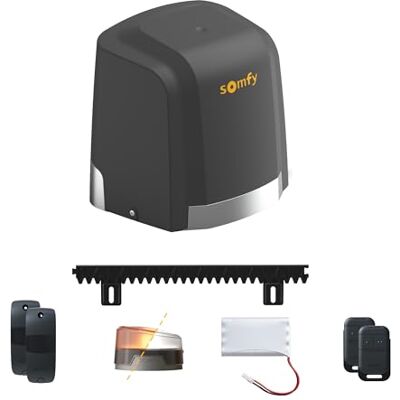 Somfy 1246284 silnik do bramy przesuwnej Slidymoove 300 Z 2 pilotami zdalnego sterowania Keypop, 4 metry do stelaża, 1 baterią zapasową, 1 migającym światłem, fotokomórkami Wyprodukowano we Somfy 1246284 silnik do bramy przesuwnej Slidymoove 300 Z 2 pilotami zdalnego sterowania Keypop, 4 metry do stelaża, 1 baterią zapasową, 1 migającym światłem, fotokomórkami Wyprodukowano we