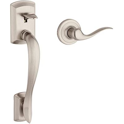 Kwikset 98150-002 Avalon zewnętrzny uchwyt tylko z leworęcznymi dźwigniami Tustin, satynowy nikiel Kwikset 98150-002 Avalon zewnętrzny uchwyt tylko z leworęcznymi dźwigniami Tustin, satynowy nikiel